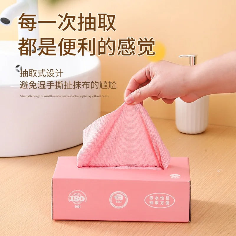 Disposable Microfiber Kitchen Cloth Soft Hand Towel Reusable Gadgets Dishcloth Rags Durable Napkin 1 Box 20pcs/lot per box