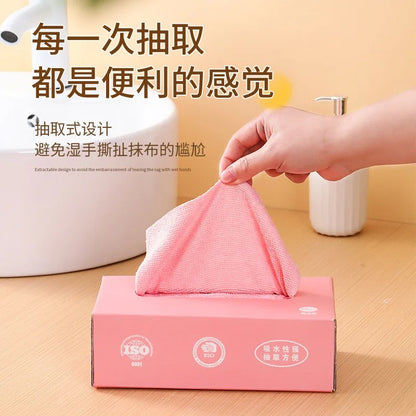 Disposable Microfiber Kitchen Cloth Soft Hand Towel Reusable Gadgets Dishcloth Rags Durable Napkin 1 Box 20pcs/lot per box
