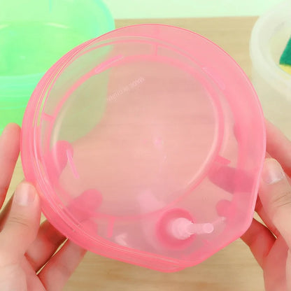 Soap Dispenser and Scrubber Holder Multifunctional Dishwashing Container 1000ml Manual Sink Dish Washing