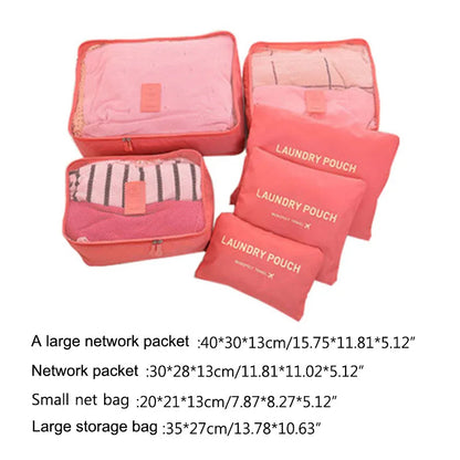 Travel 6pcs Pouch Organizer