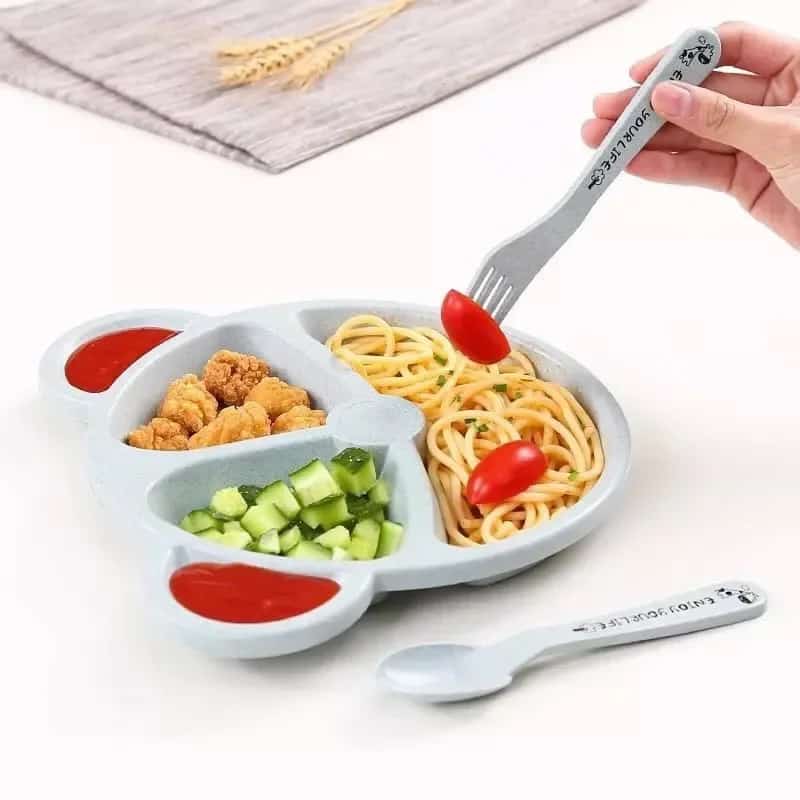 5 pcs plate and spoon set