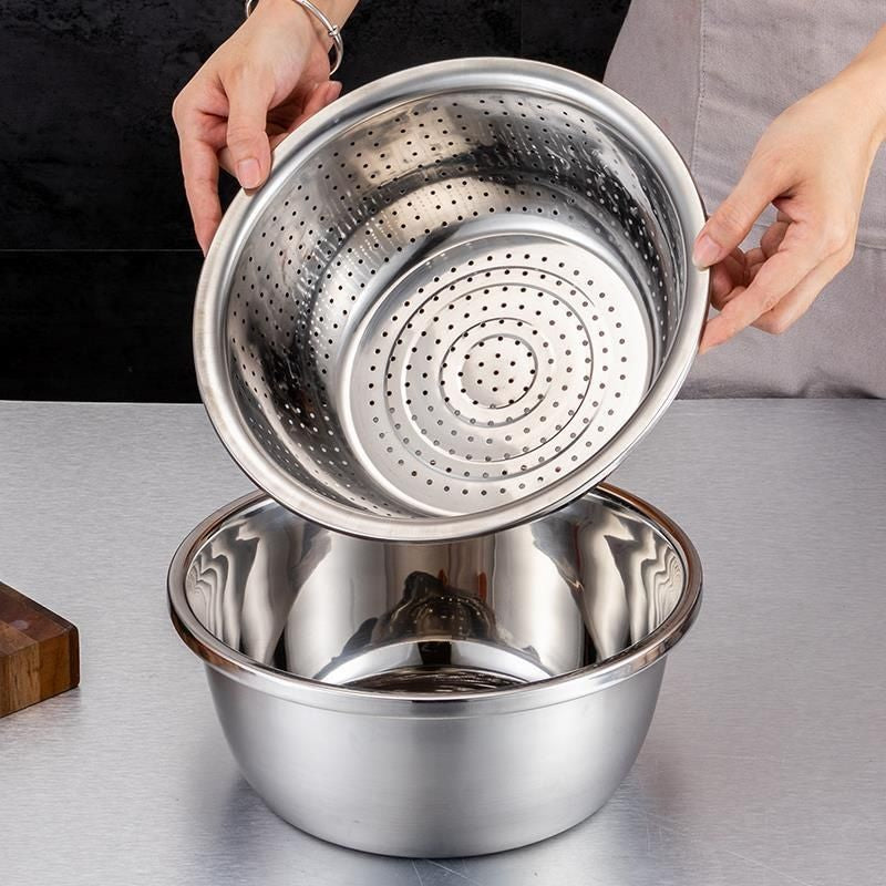 Multifunctional Stainless Steel Colander with Grater