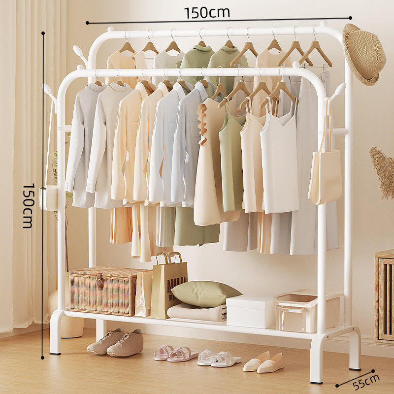 Double Pole Metal Cloth Stand