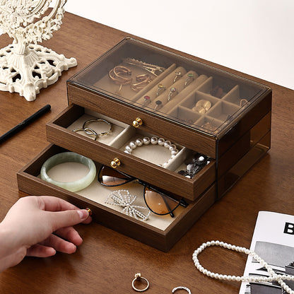 Wooden 3 layer jewellry organizer