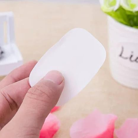 Travel Soap Paper 20pcs Mini Paper Soap Washing Hand Bath Clean Scented Slice Sheets Good for Camping BBQ Hiking Travel or Any Outdoor Activity