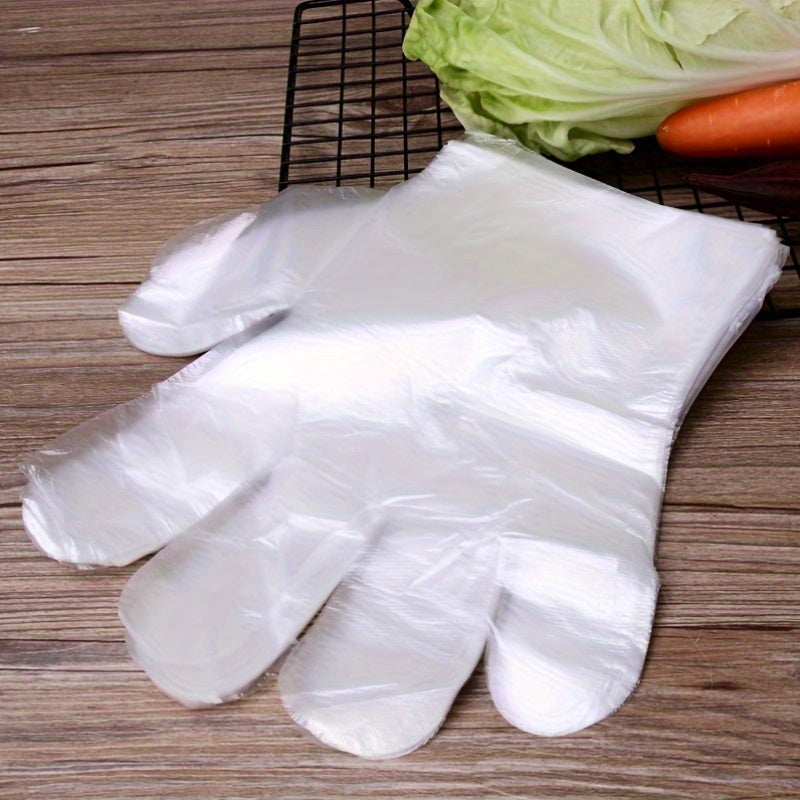 100pcs Disposable Gloves Transparent Eco-friendly Cleaning Gloves Plastic Gloves For DIY Cooking Kitchen Accessories