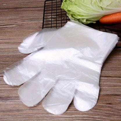 100pcs Disposable Gloves Transparent Eco-friendly Cleaning Gloves Plastic Gloves For DIY Cooking Kitchen Accessories