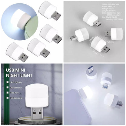 Mini USB Bulb Warm White LED Light for Camping Emergency Blackout Backup Power Outage Battery Operated Portable Lantern