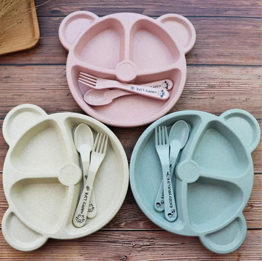 5 pcs plate and spoon set