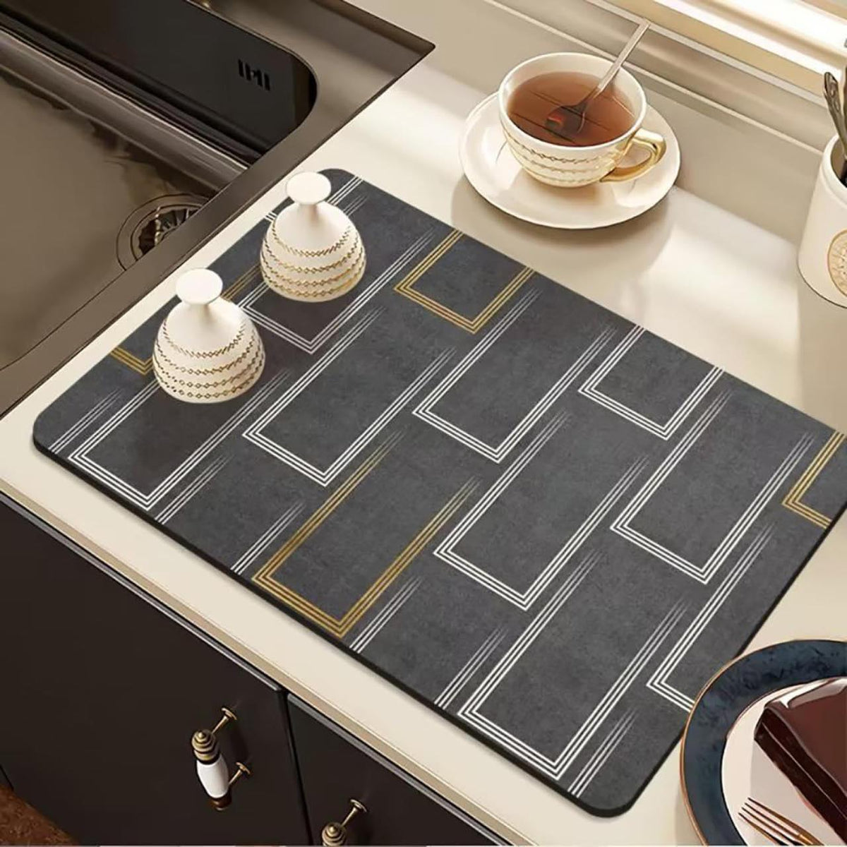 Magic Water Absorbent Anti-Slip Dish Drying/Dining Table Mat