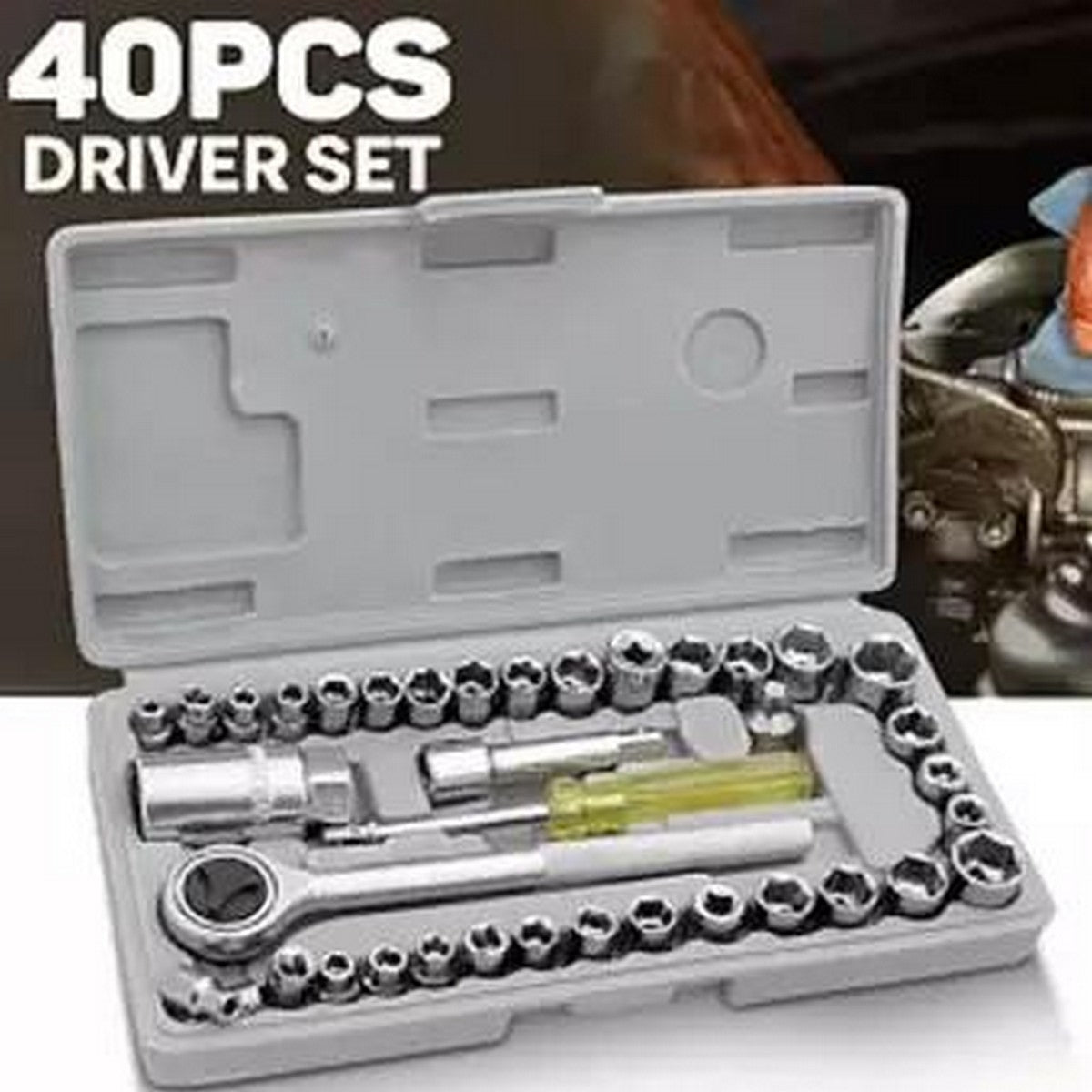 Combination Socket Wrench, 40 Pieces, Hand Tools, Wrench Set, Socket Wrench, Hand Tools, Garage Wrench, Ratchet Wrench