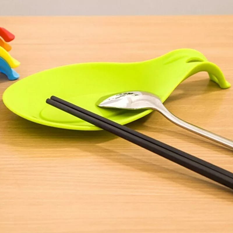 Spoon Rest Holders Fork Spatula Rack Shelf Organizer Plastic Spoon Rest Chopsticks Holder Non-slip Spoons Pad