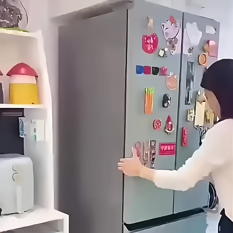 Dustproof fridge cover with pockets, waterproof cover for fridge, oil proof fridge organizer cover, kitchen accessories, kitchen organizer fridge accessories Plastic cover,