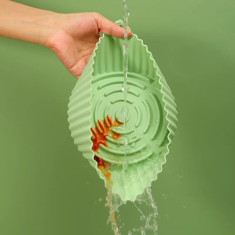 Silicone Air Fryers Oven Baking Tray Fried Pizza Chicken Mat AirFryer Silicone Pot Round Reusable Cake Pan Air Fryer Accessories