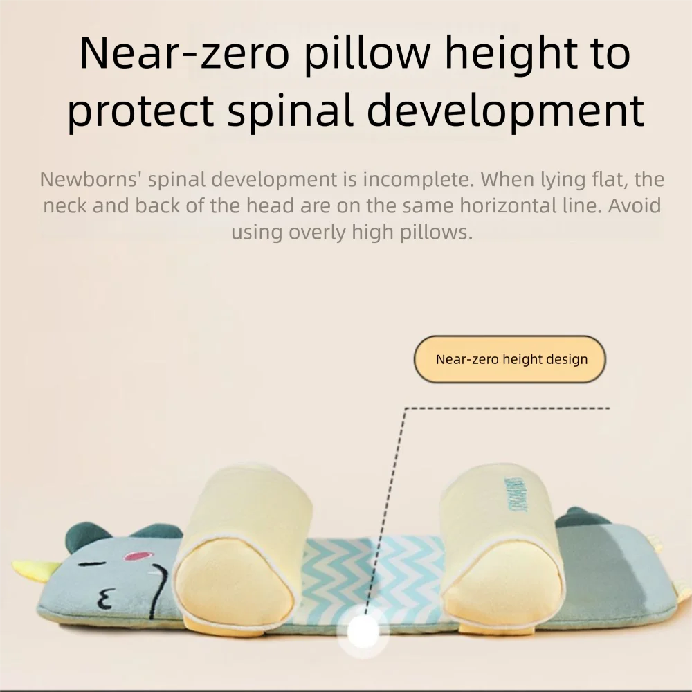 Orthopedic Newborn Baby Shaping with Natural Buckwheat Fill  Breathable Cover & Ergonomic Design for Flat Syndrome, Polyester, 0-6 Months, Multi-Purpose Use