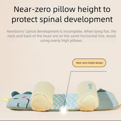 Orthopedic Newborn Baby Shaping with Natural Buckwheat Fill  Breathable Cover & Ergonomic Design for Flat Syndrome, Polyester, 0-6 Months, Multi-Purpose Use