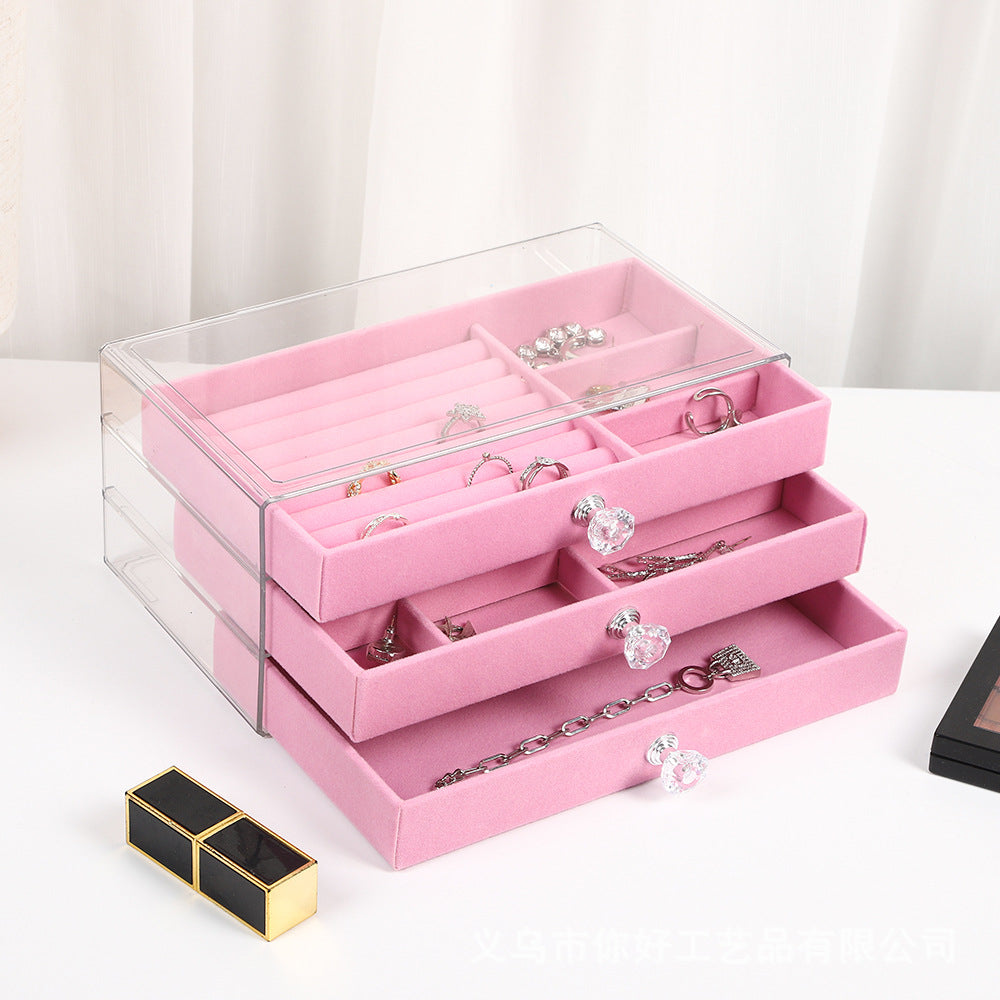 Acrylic Velvet Jewelry Organizer