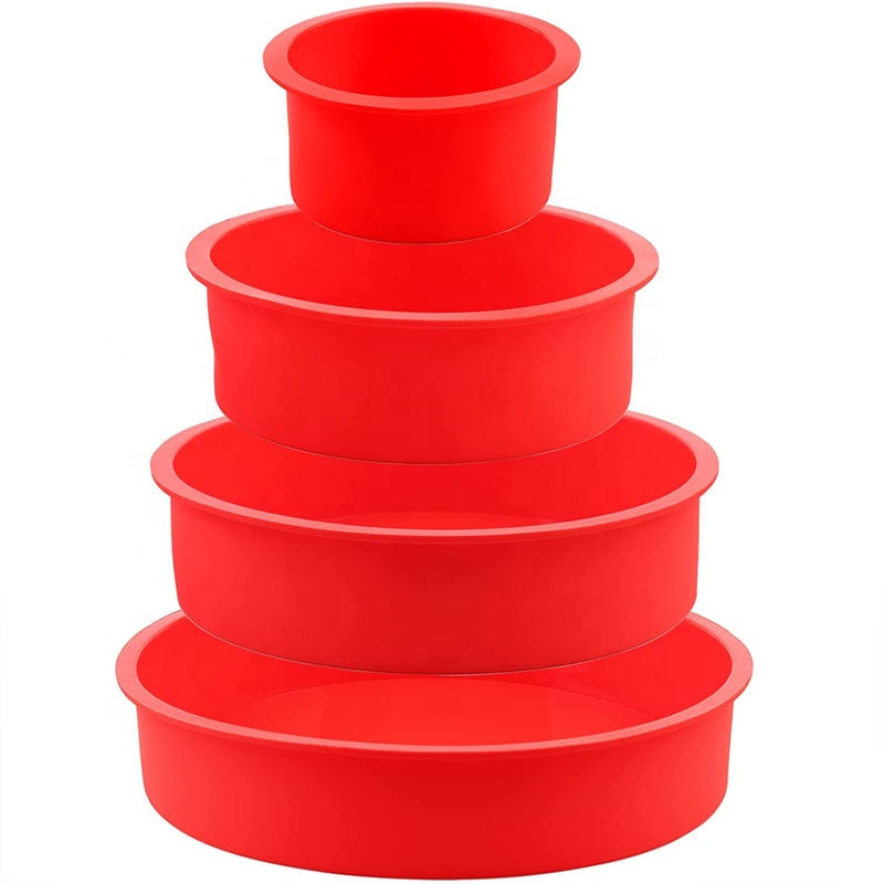 4-Piece Silicone Cake Pans Sets for Baking