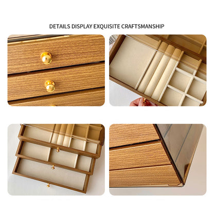Wooden 3 layer jewellry organizer