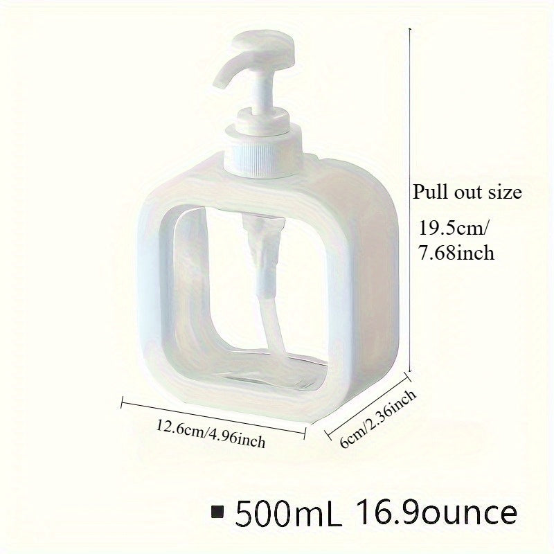 Square Plastic Soap Dispenser Set - Refillable Pump Bottles for Kitchen Bathroom, Fragrance-Free, Uncharged, Without Battery - Pack of 1 - for Home & Kitchen - Suitable for Everyday Use - Great Gift for Housewarming