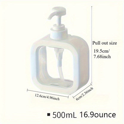 Square Plastic Soap Dispenser Set - Refillable Pump Bottles for Kitchen Bathroom, Fragrance-Free, Uncharged, Without Battery - Pack of 1 - for Home & Kitchen - Suitable for Everyday Use - Great Gift for Housewarming