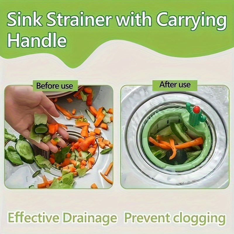 Cactus kitchen sink filters - push down pop-up basket, food waste separator with garbage filter, easy to clean, plastic material, kitchen sink accessories