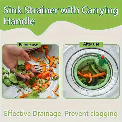 Cactus kitchen sink filters - push down pop-up basket, food waste separator with garbage filter, easy to clean, plastic material, kitchen sink accessories