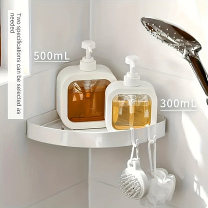 Square Plastic Soap Dispenser Set - Refillable Pump Bottles for Kitchen Bathroom, Fragrance-Free, Uncharged, Without Battery - Pack of 1 - for Home & Kitchen - Suitable for Everyday Use - Great Gift for Housewarming