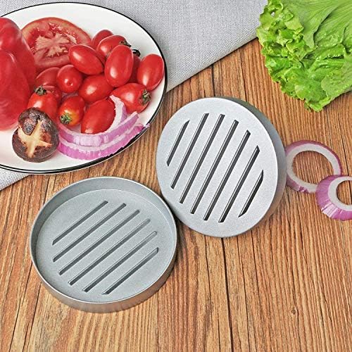 Heavy Duty Non Stick All Metal Burger Patty Press Chicken Beef Steak BBQ Picnic Burger Machine Mold Maker Size (Small Size) 2/3 Inch / 1.6 cm deep and 3.5 inch / 8.8cm diameter