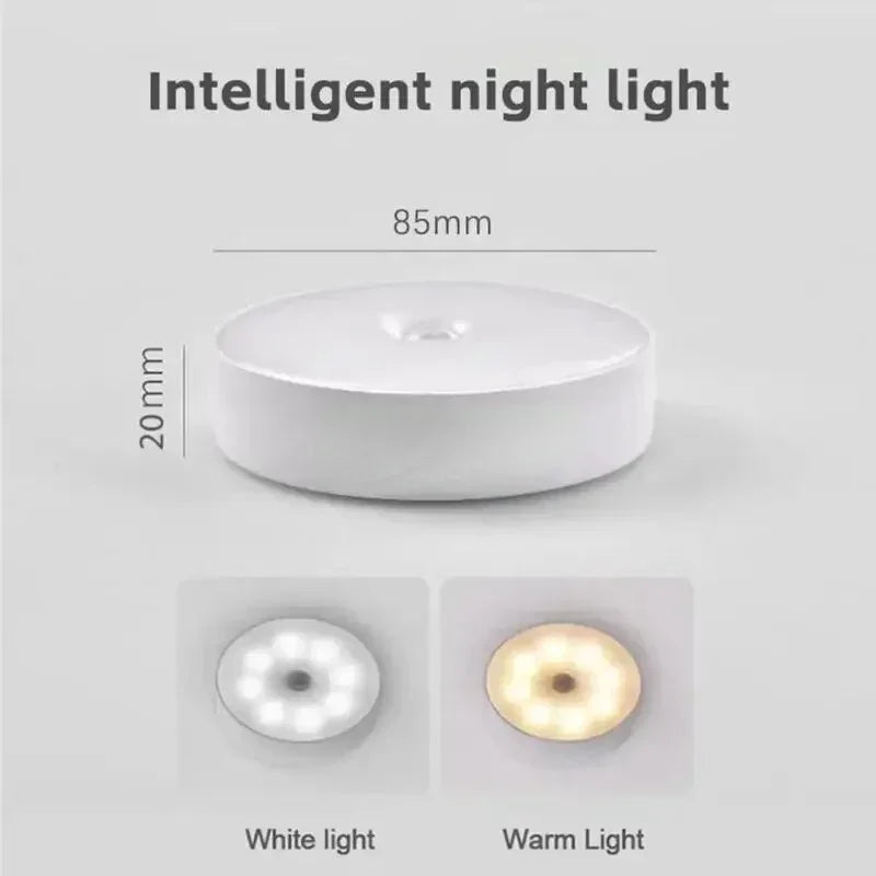 Bedside Table USB Night Light, Home Wardrobe Storage Area, LED Body Sensing, Wireless Charging Function