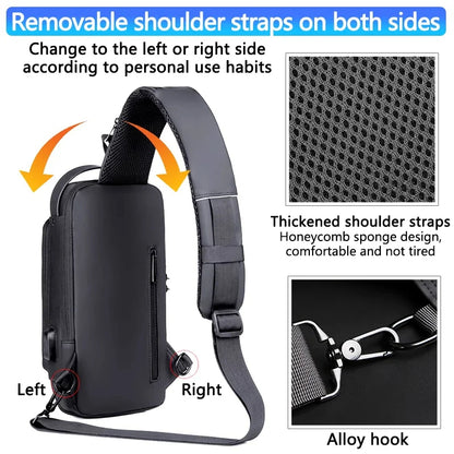 Chest Bag Multifunction Crossbody Sport Running Travel Sling Pack . high quality