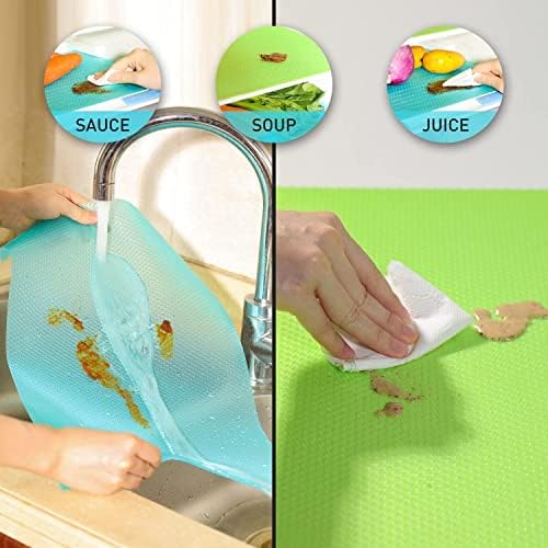 pack of 4 sheets Fridge Mats Refrigerator Mats Single Sheet Waterproof Washable Antislip - sheet size 45 x 29.5 cm