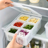 Freshseal Stackable Container – Multi-Use Airtight Storage for Onion/Garlic - PP Material, Drainage Divider - Fresh Keeping Box 6 Portion