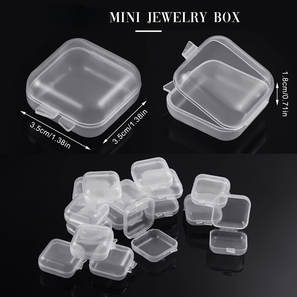 6 Pcs Clear Plastic Storage Box Set - Ultra-Visible, Stackable & Space-Saving Solution For Hair Accessories, Jewelry, DIY Rice Beads, Hardware & Craft Supplies - Versatile, Lightweight Organizer Cases Organization, Storage