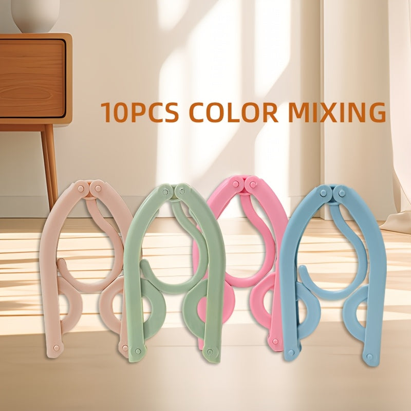 Folding Travel Hangers Portable Folding Clothes Hangers Travel Space Saving Foldable Clothes