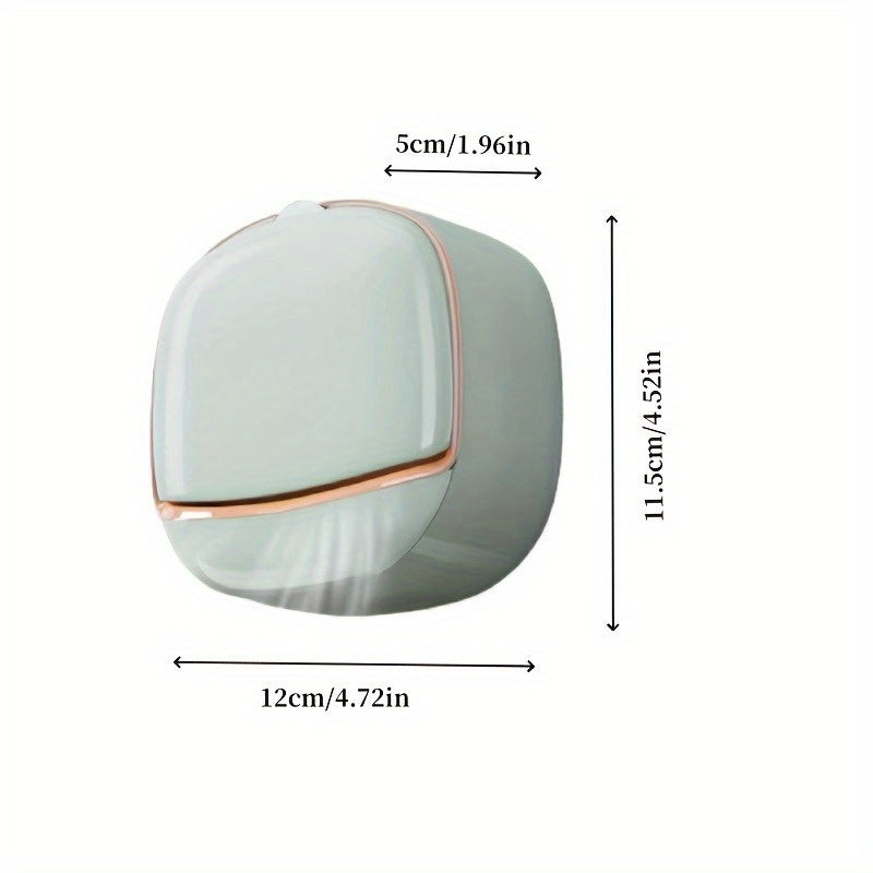A Soap Holder, a Wall-mounted Soap Dish That Requires No Drilling, a High-quality Soap Container with a Lid, Suitable for Bathroom Use, Including a Soap Dish, as a Decorative Item for Home and Bathroom