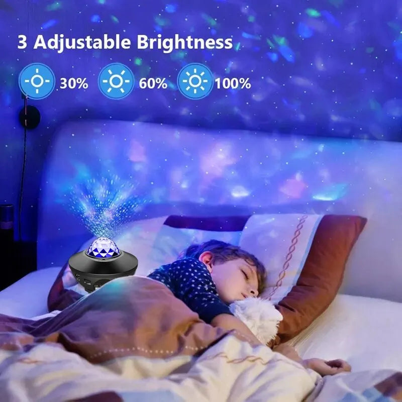 Galaxy Projector Star Light Speaker With Remote Control, Big Bowl Music Speakers, Adjustable Brightness Multiple Modes Colorful