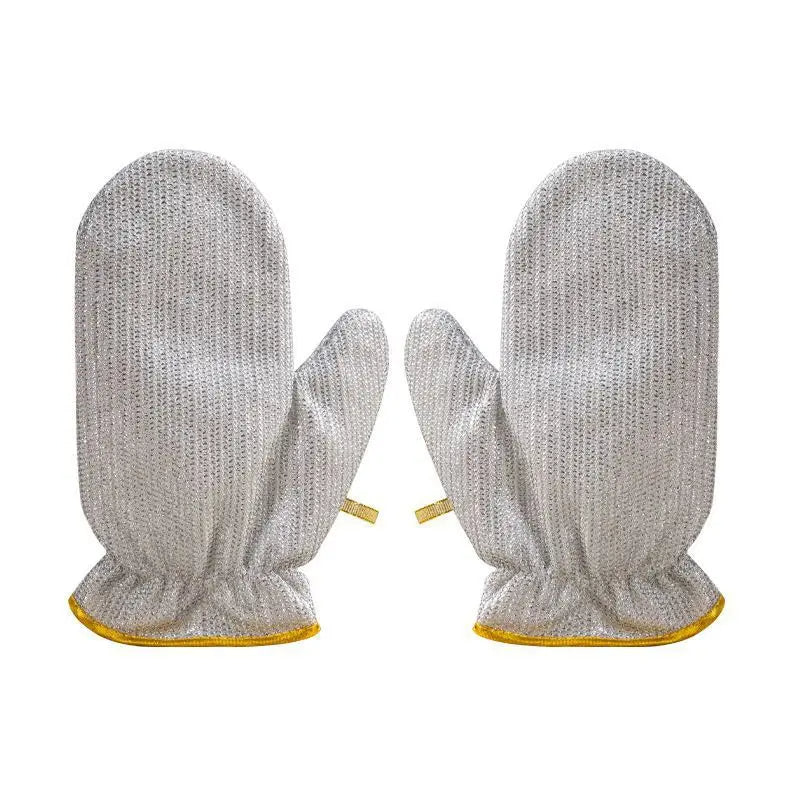 2 pcs pair Silver Dishwashing Gloves