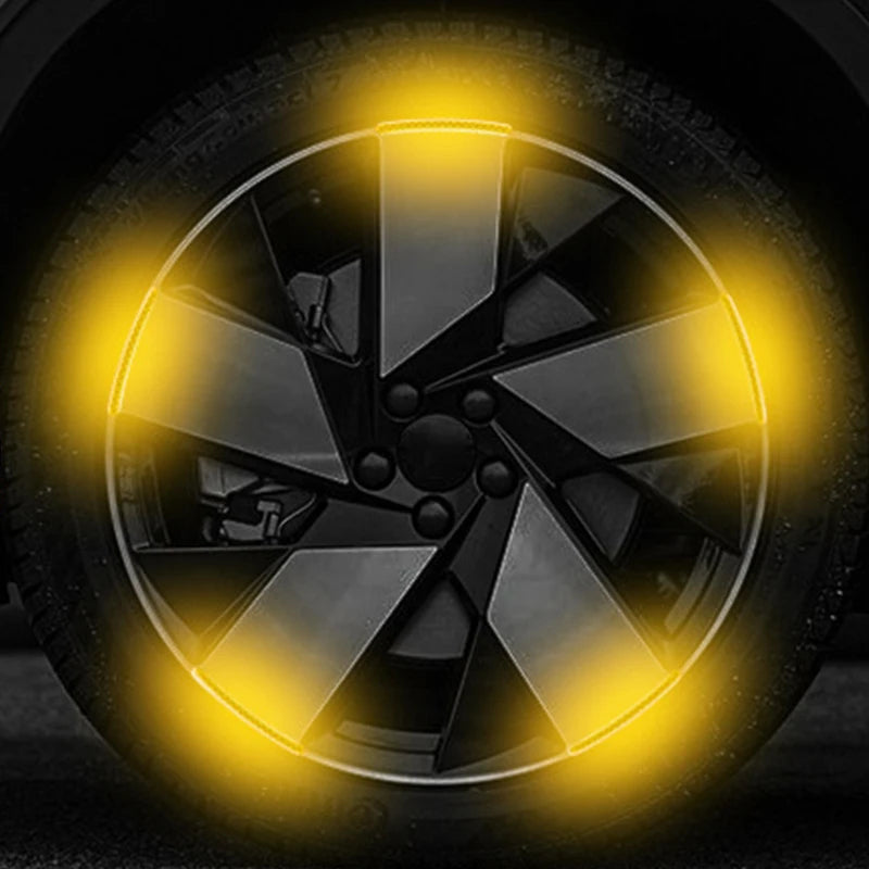 20pcs Car Wheel Hub Casting Sticker Rim Casting Strips Shoous Night Driving Bike Motorcycle Sticker