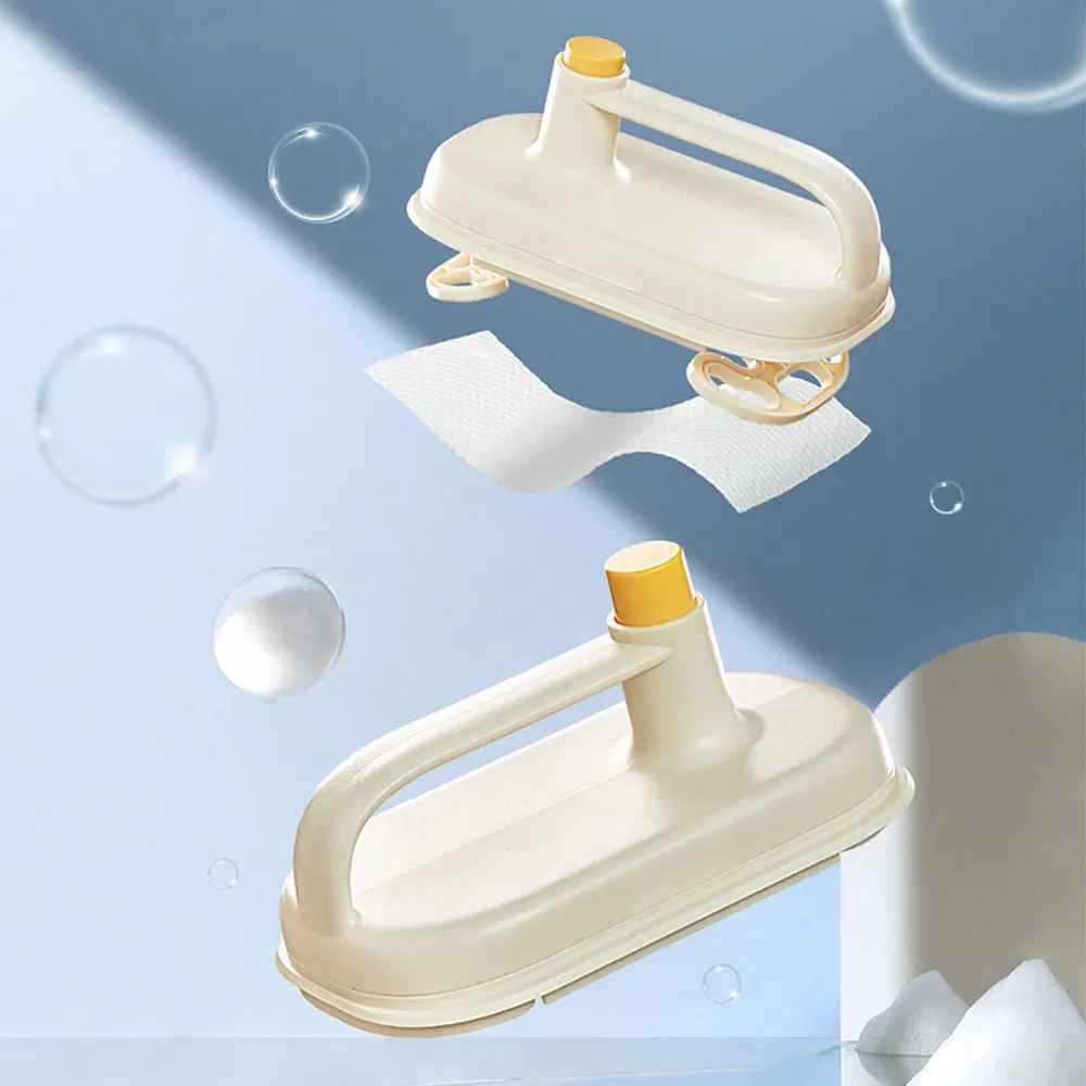 Replaceable Magic Brush Powerful Cleaning Cloth, Kitchen Grease Remover Cleaning Brush Household Fiber Rags - Kitchen Cleaning Magic Brush & Replaceable Disposable Magic Cloth, Replaceable Magic Brush Powerful Cleaning Cloth 50 Pec Cloth Free