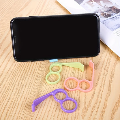 2pcs Random Color Phone Grip Holder Finger Ring Support Plastic Cellphone Handheld Bracket Desktop Mount Stand Bracket