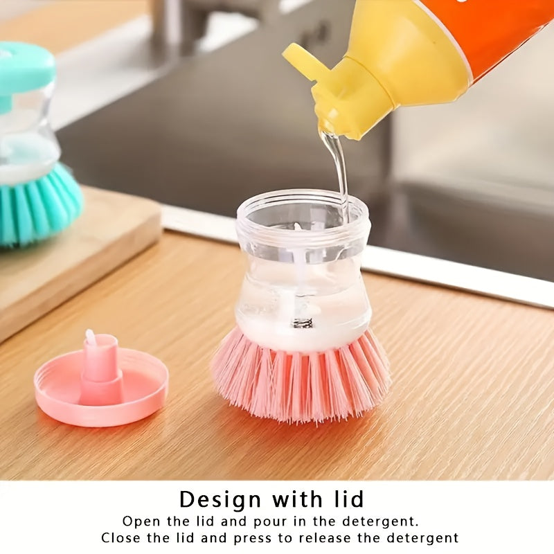 Kitchen Dish Brush, Pot and Bowl Brush, Squeeze Liquid, Handheld Cleaning Brush, Multi-functional Cleaning Brush, Cleaning Supplies, Cleaning Tools
