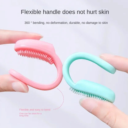 Portable Facial Nose Pore Cleaner Brushes Blackhead Remover Soft Silicone Finger Travel Massage Brush Face Washin Cleansing Tool