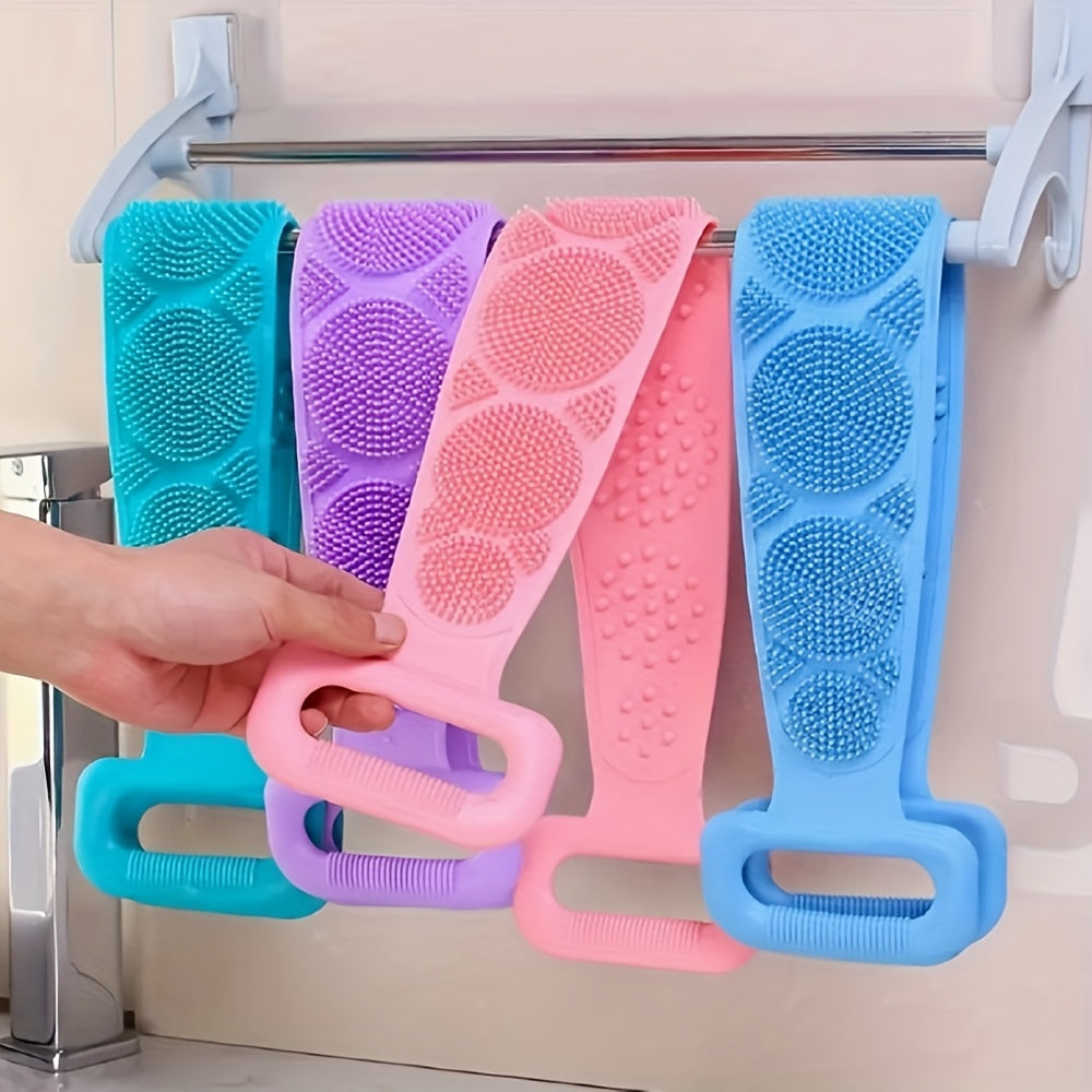 Enjoy a Full body Scrub with our Silicon Back Scrubber The Perfect Accessory for a Deep Cleansing and Relaxing Shower Experience soft loofah bath belt body scrubber brush