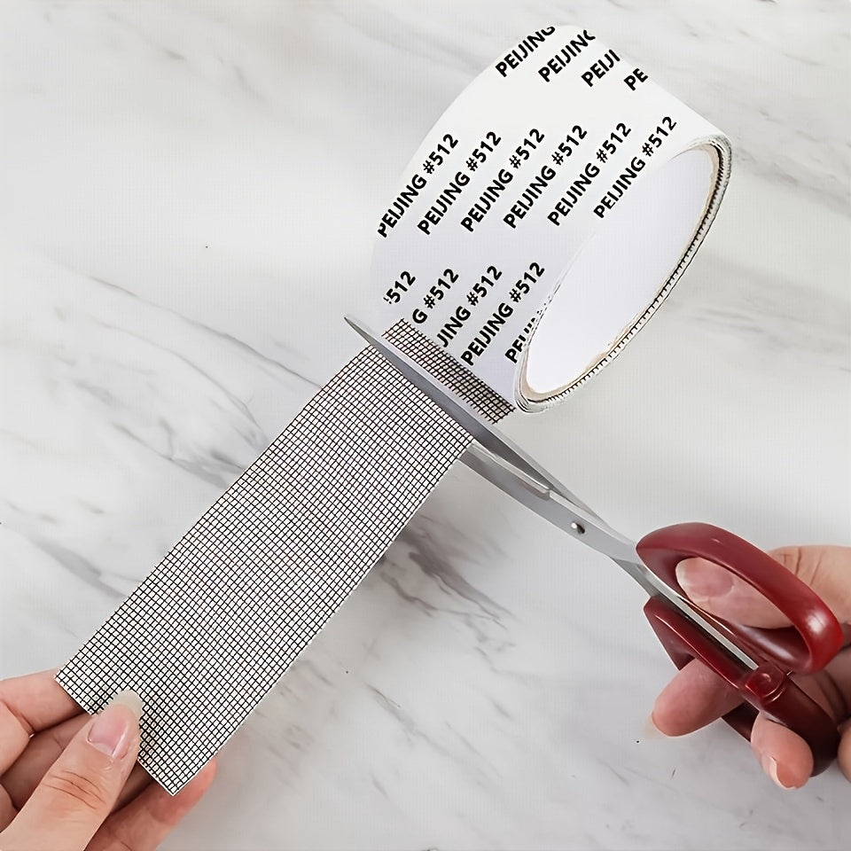 Window Barrier Repair Tape, Self-Adhesive Mesh Patch Kit, Fiberglass-Covered, Repairs Holes And Tears, Repels Mosquitoes, For Home And Office Use, One Roll