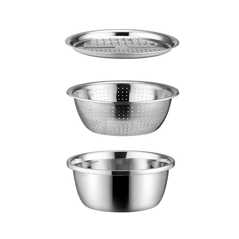 Multifunctional Stainless Steel Colander with Grater