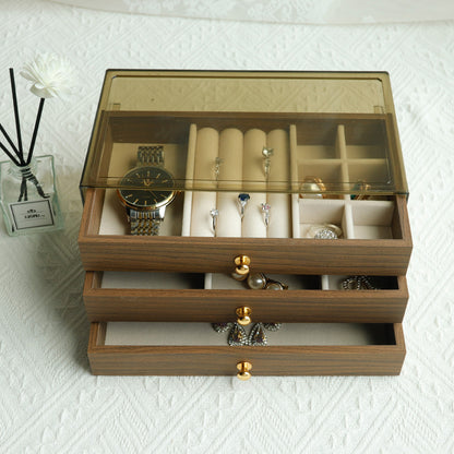 Wooden 3 layer jewellry organizer