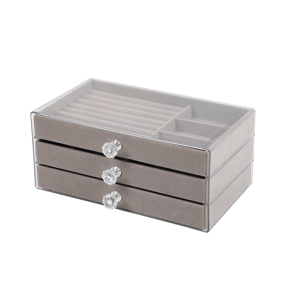 Acrylic Velvet Jewelry Organizer