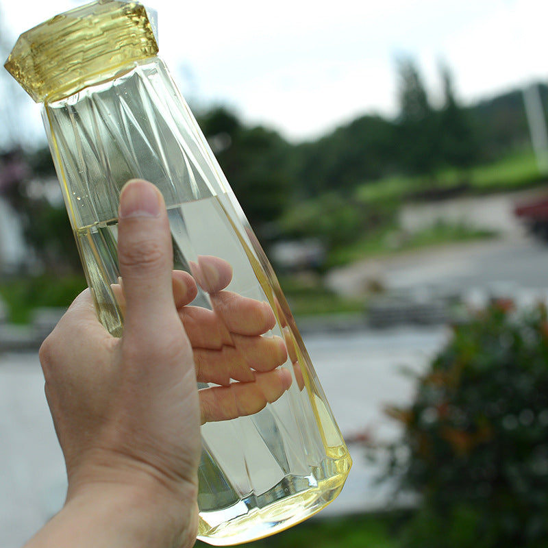 Smart Diamond Glass Colored Travel Water Bottle 500ml Fancy & Stylish Bottles