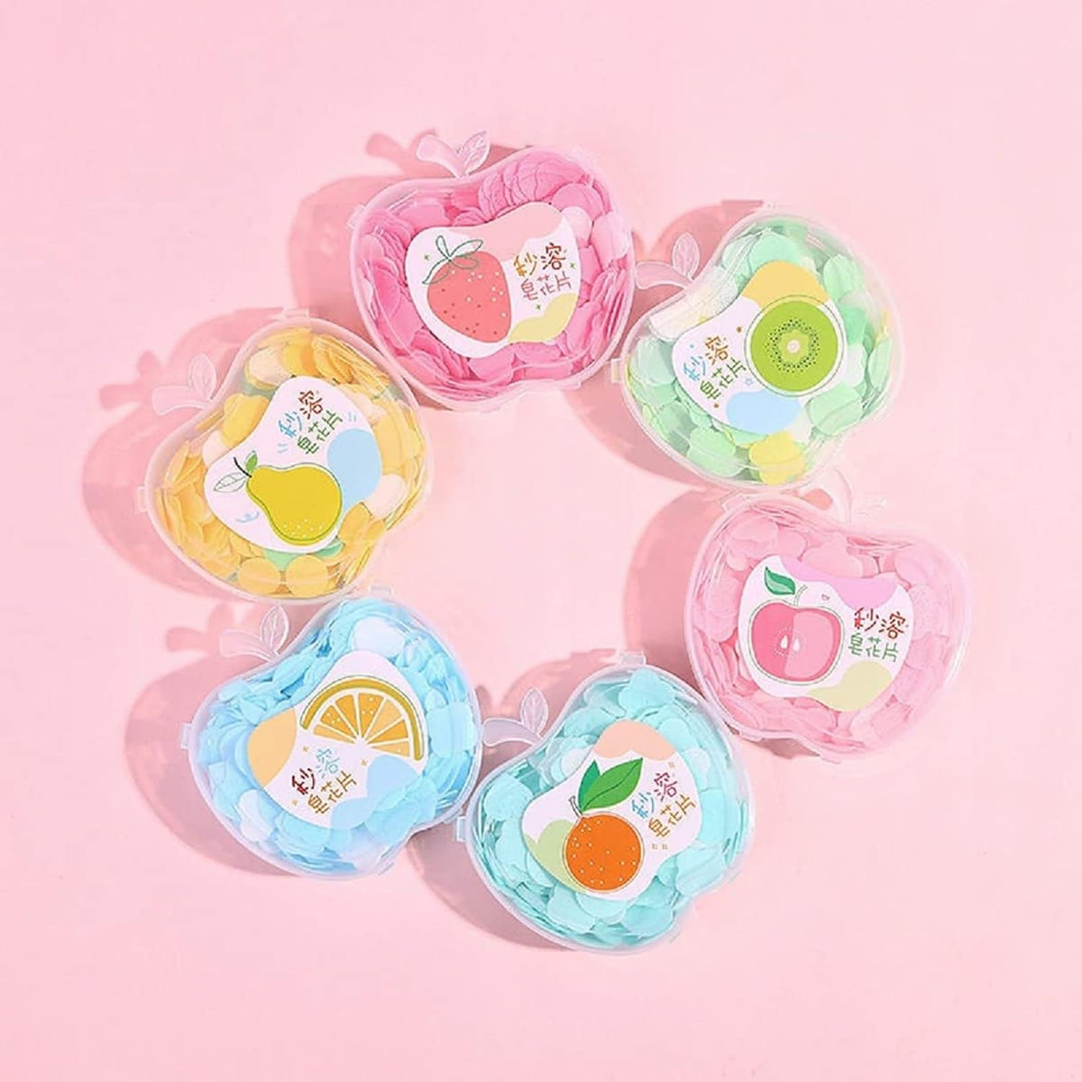200 Pcs soap paper amazing super Unique Apple Design Soft Paper Soap - 200pcs-Portable Disposable Soap Mini Cleaning Hand Washing Soap Papers Scented Slice Washing Bath Travel Small Soap apple shape